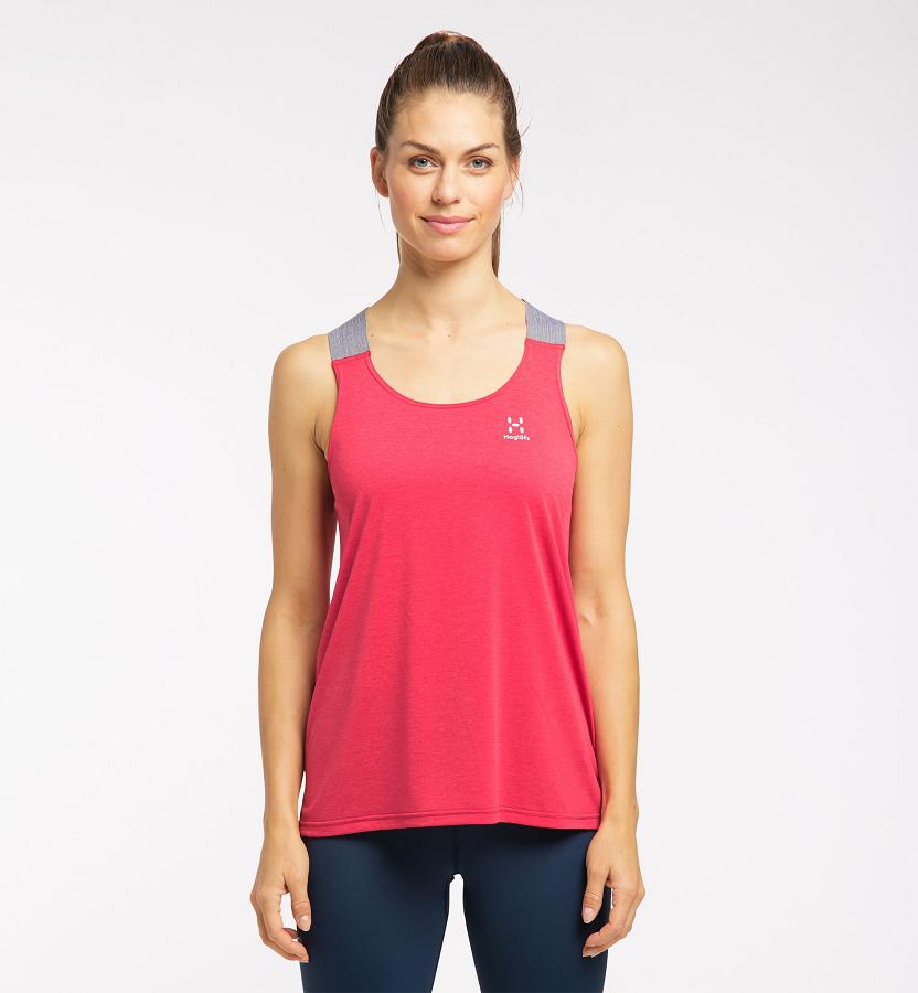 Haglöfs Womens Ridge T-Shirt Red New Zealand 80369TUQB
